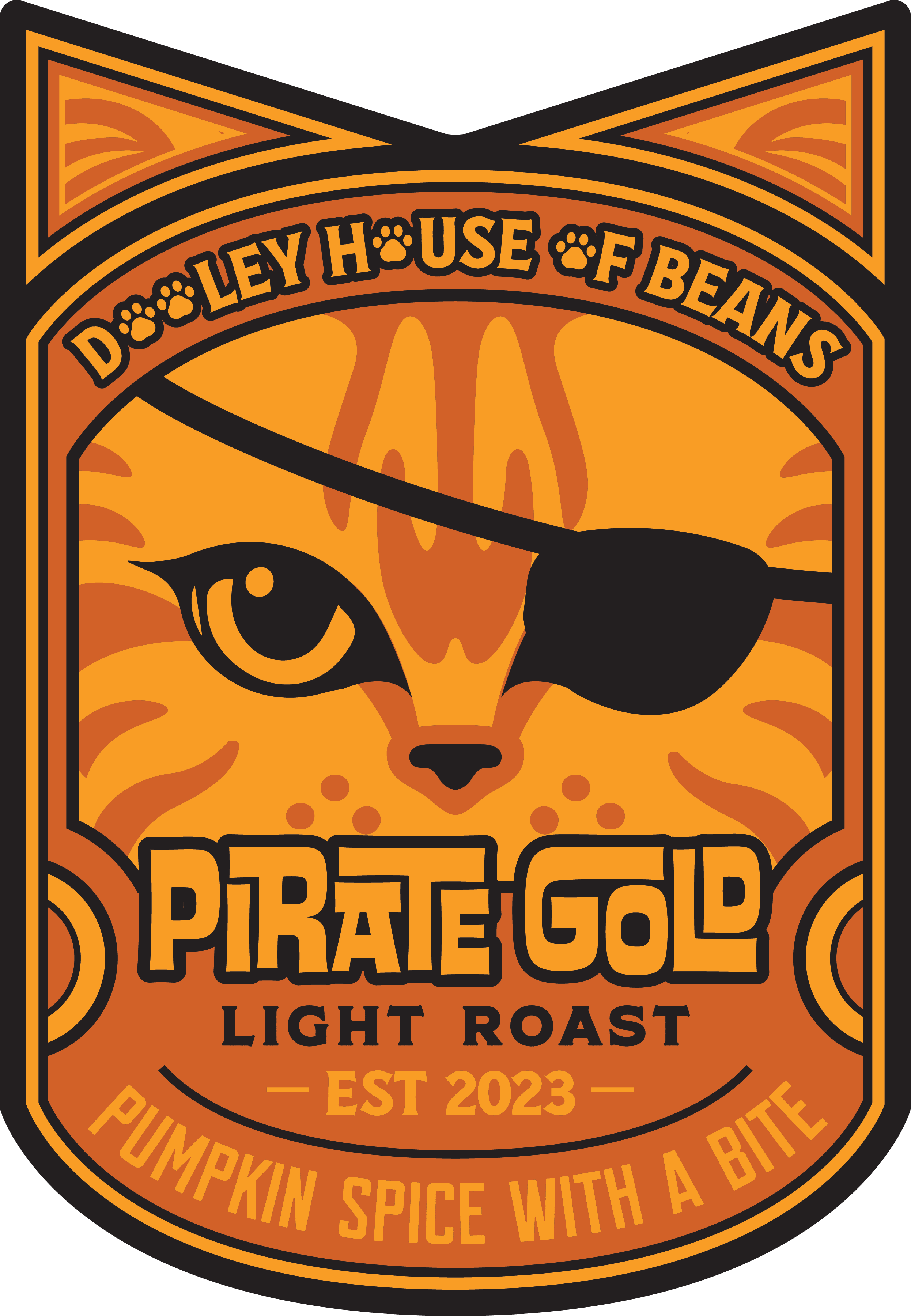 Pumpkin Pirate Roast (Zipper) Sticker!